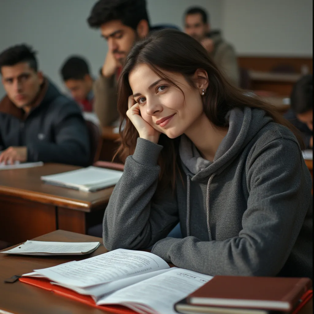 Clase retro animada con estudiantes y profesor